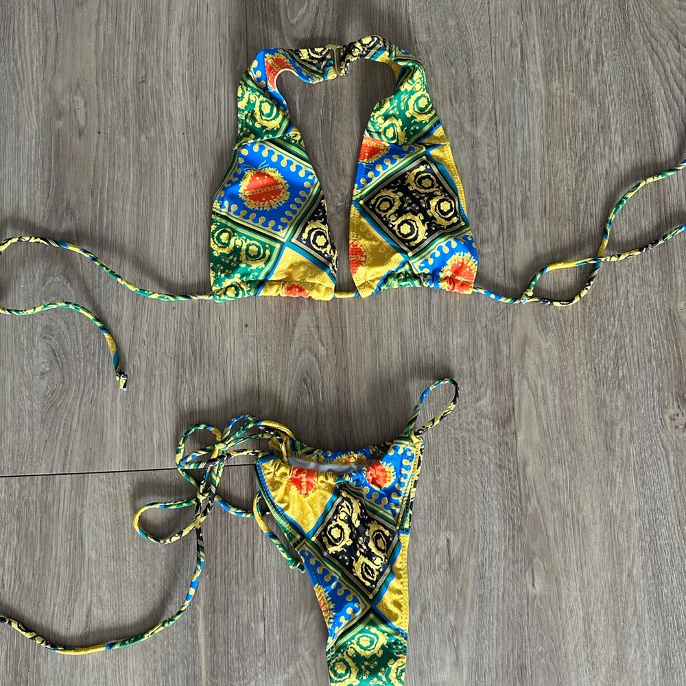 Colorful Patterned Bikini Set - Picture 2 of 2